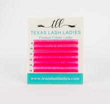 Load image into Gallery viewer, texas lash ladies neon pink lash extensions