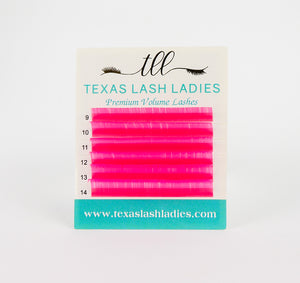 texas lash ladies neon pink lash extensions